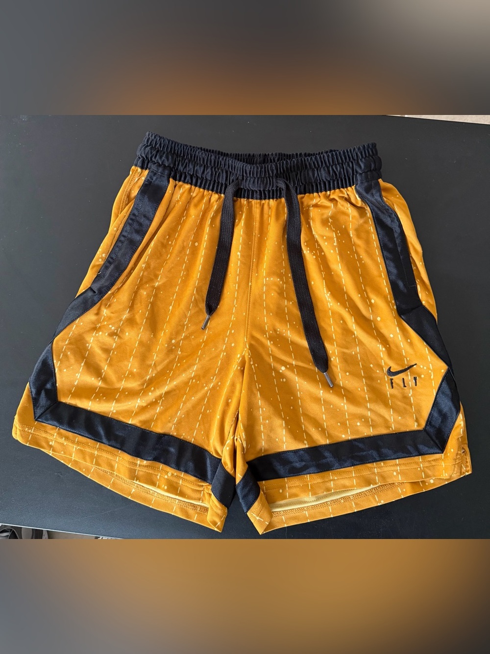 Nike Men’s Gold and Black Athletic Shorts